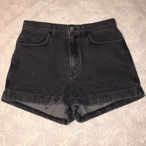 Never Worn High Waisted Black Denim Shorts